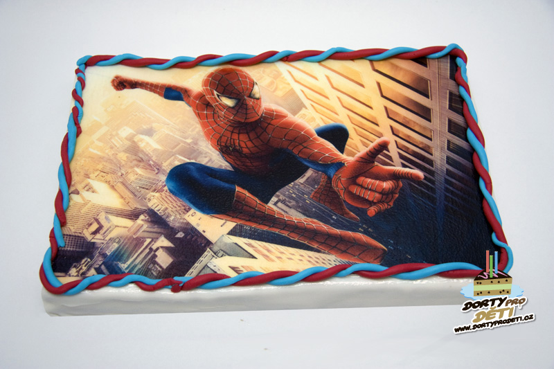 Dorty pro děti - dětské dorty - Spiderman - jedlý papír
