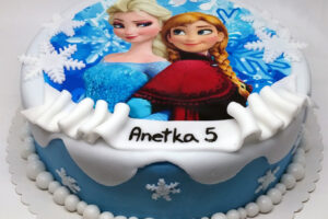 Dorty pro děti - dětské dorty - Anna a Elsa - Ledové království - Frozen (jedlý papír)